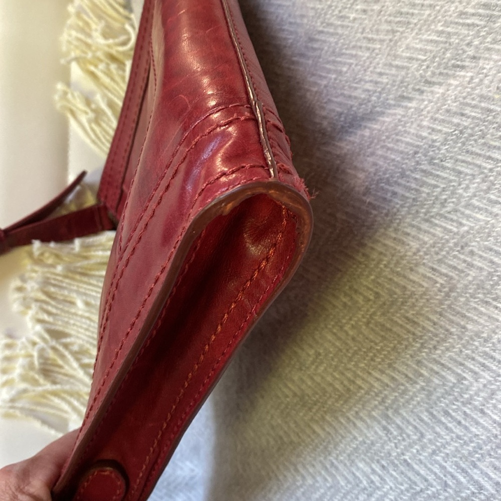 Frye Red Leather Crossbody Bag - Picture 12 of 13